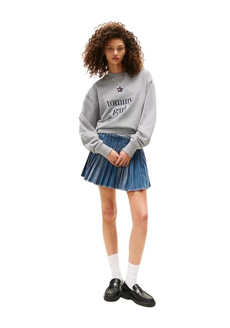 Felpa Tommy Girl relaxed fit con grafica